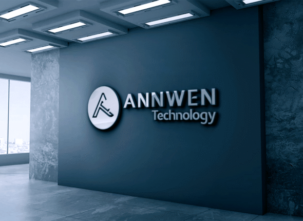 3D office wall logo mockup with dark gray wall (1)